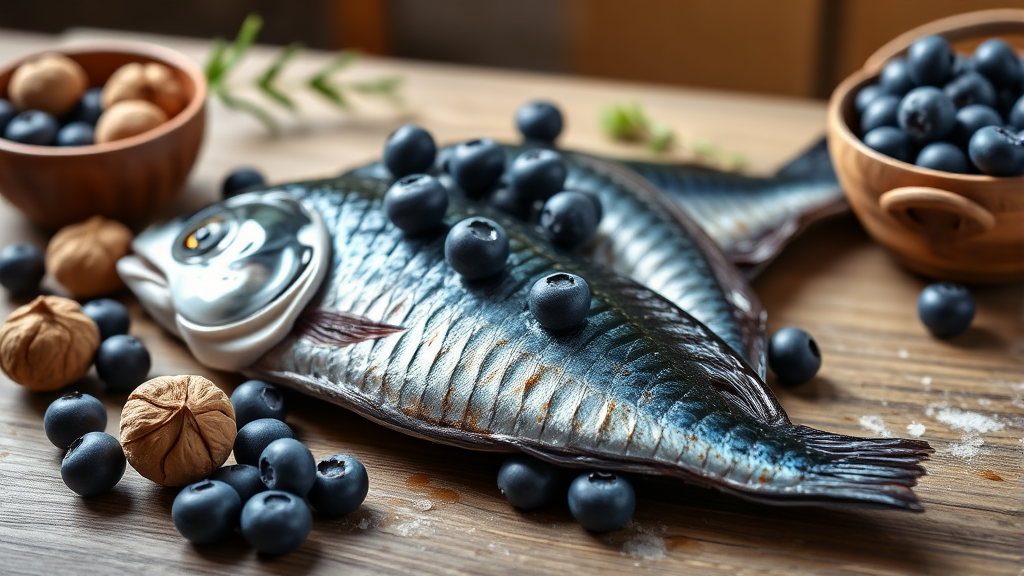 뇌 건강, 식습관부터 바꾸세요! (realistic 스타일)