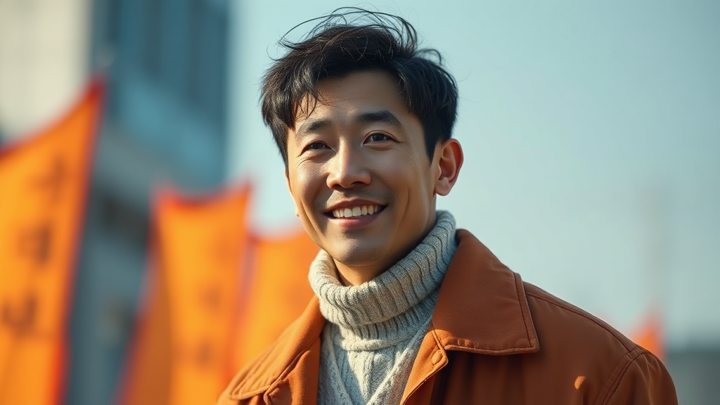 ‘용원게이’를 넘어 배우로: 장용원의 새로운 시작 (realistic 스타일)