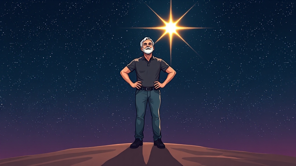 중년 성장을 위한 마인드셋 (illustration 스타일)