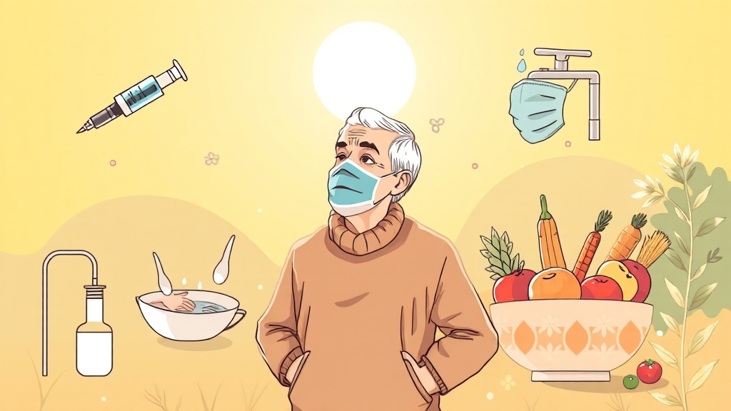 폐렴 예방, 백신과 생활 습관이 중요해요! (illustration 스타일)