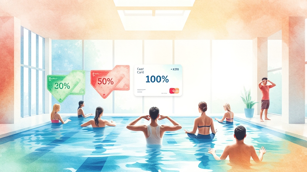 운동 시설 이용료 공제 핵심 (watercolor 스타일)