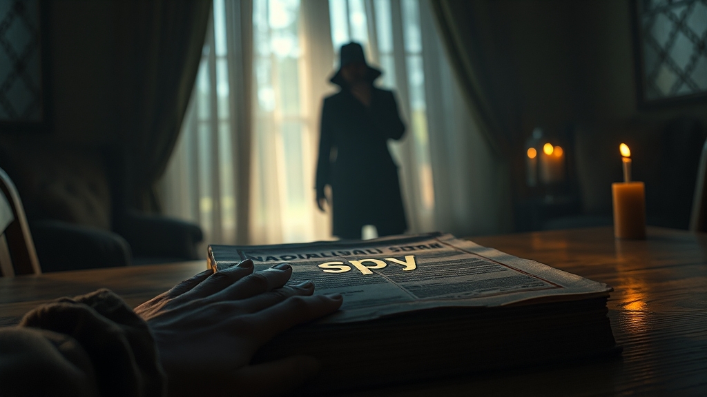 간첩 활동 유형과 식별 요령 (realistic 스타일)