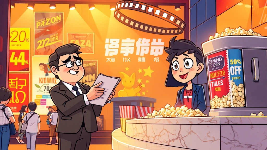 티켓 가격 및 할인 정보 (cartoon 스타일)