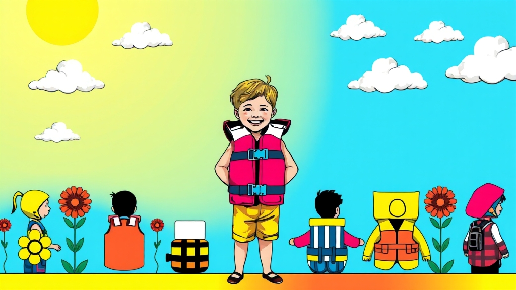 구명조끼 선택 & 착용법 (popart 스타일)