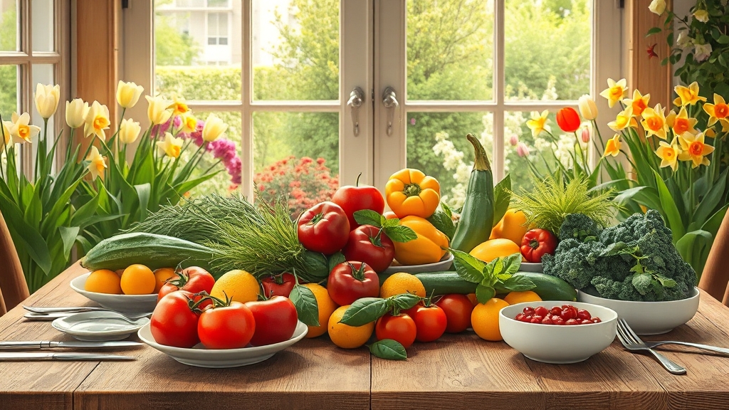 제철 음식 활용 꿀팁 & 레시피 (illustration 스타일)