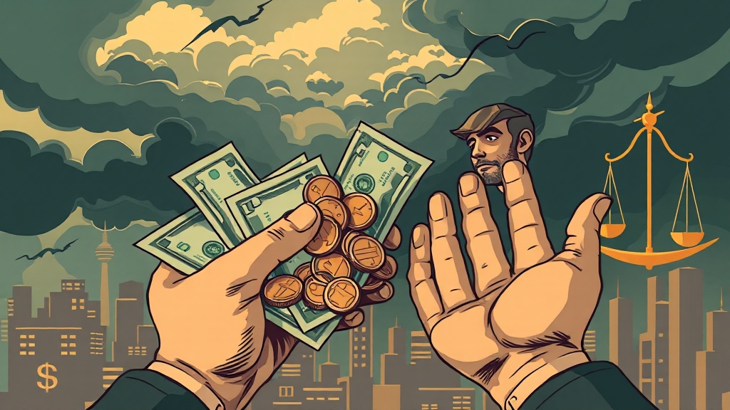 불법 사금융 위험과 안전한 대출 선택 (illustration 스타일)