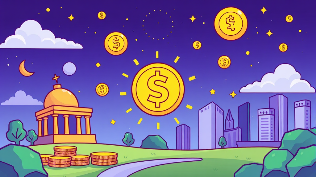 스테이블코인: 자산 토큰화의 핵심 동력 (cartoon 스타일)