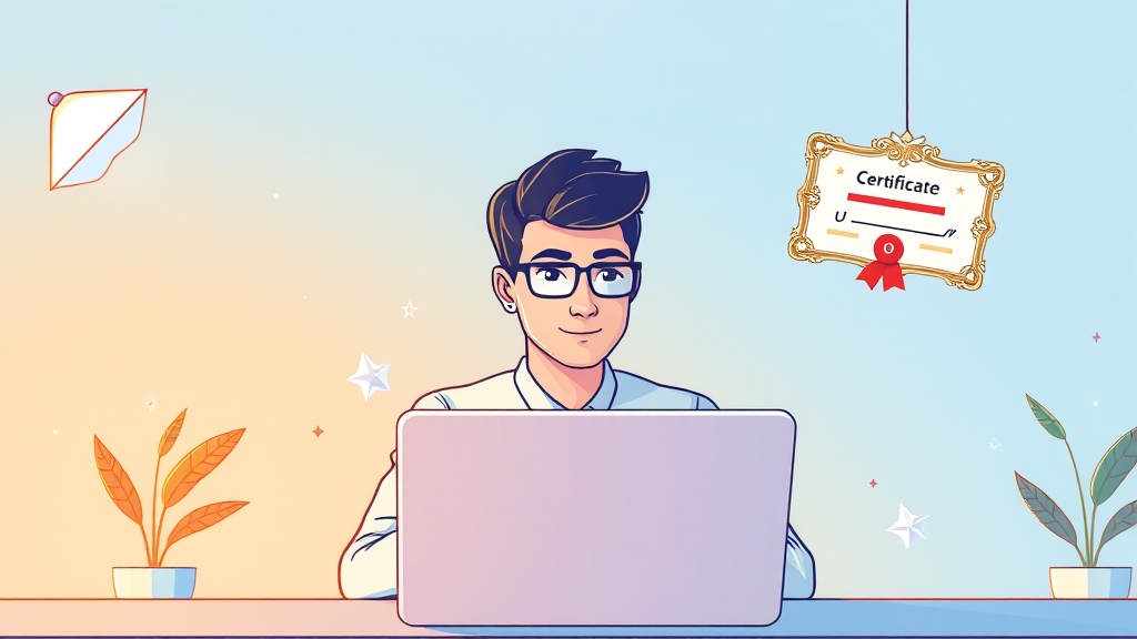 강의 듣고 수료하기 (illustration 스타일)