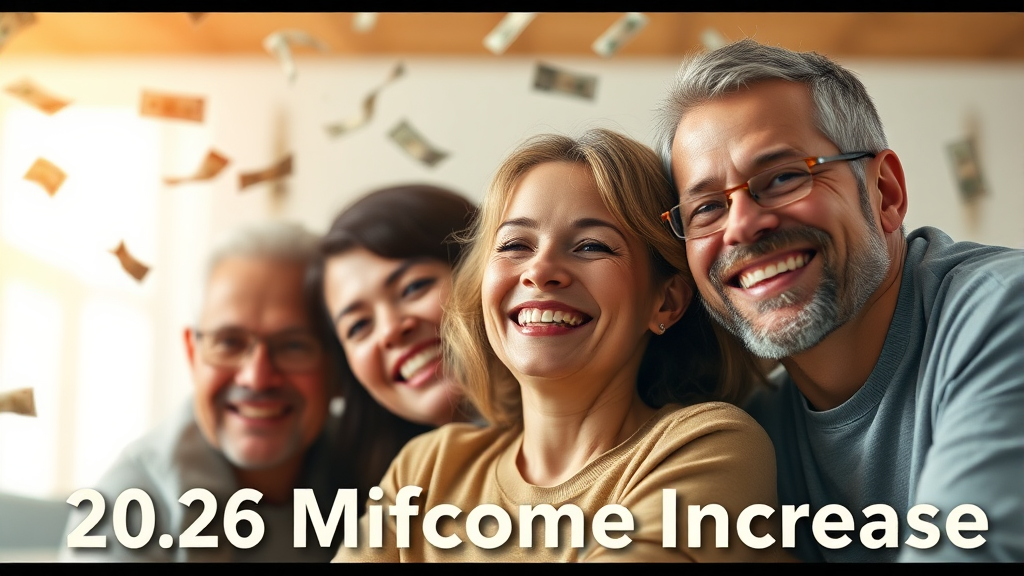 2026년 중위소득 인상 (realistic 스타일)