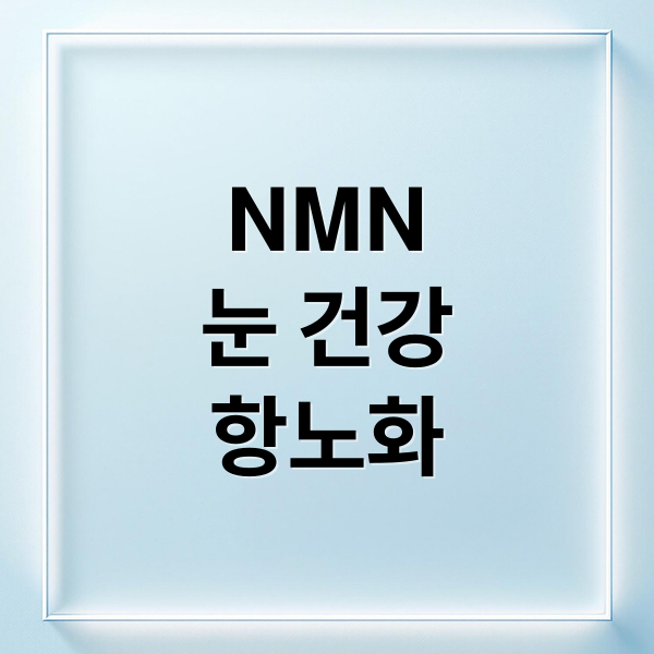 NMN
눈 건강
항노화 (NMN 효능 녹내장)