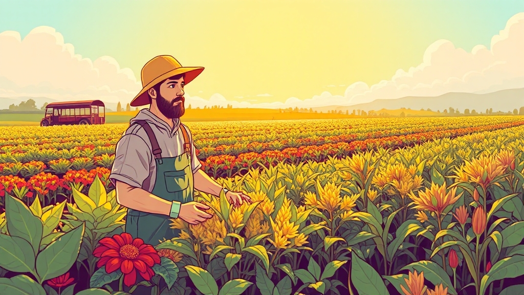 스마트팜 창업 성공 전략 (illustration 스타일)