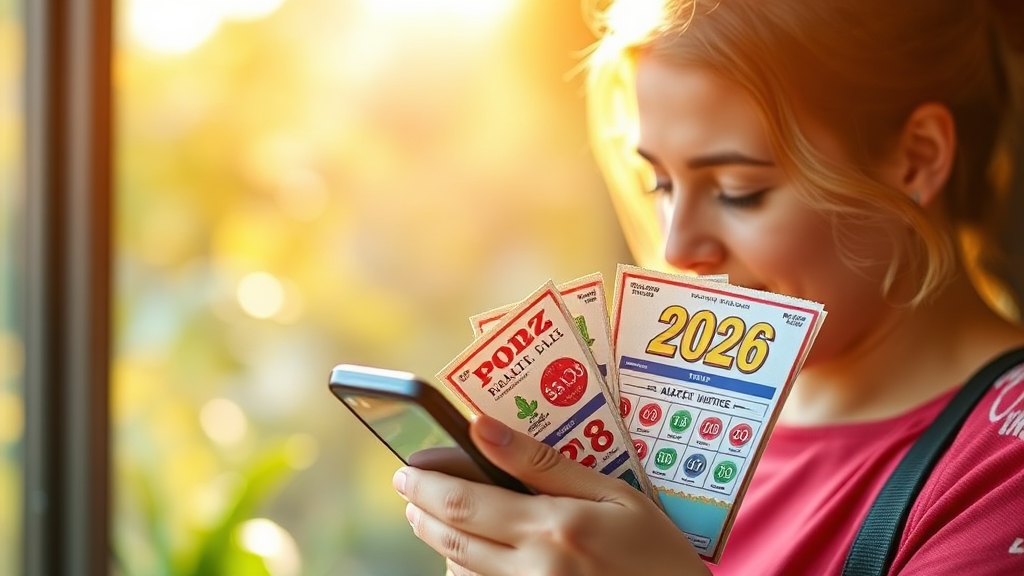 모바일 로또 구매 시기 (realistic 스타일)