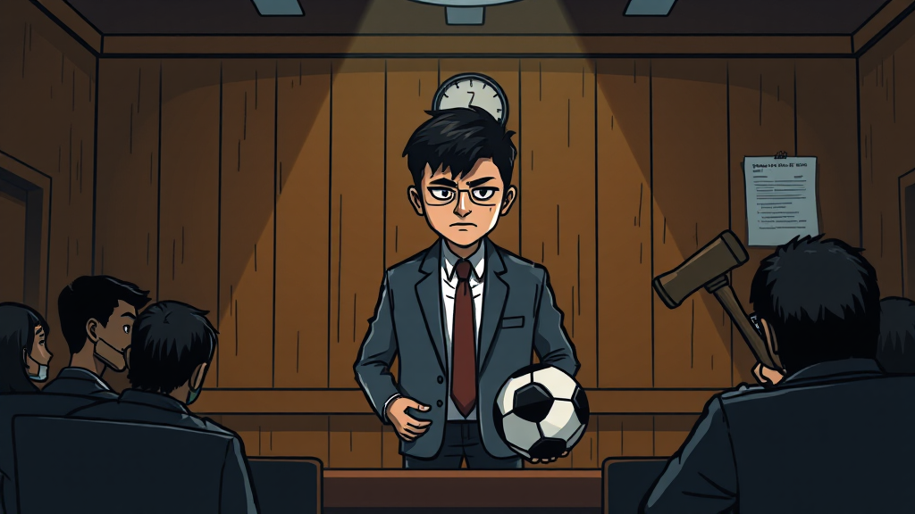 스포츠 경기 결과 (cartoon 스타일)