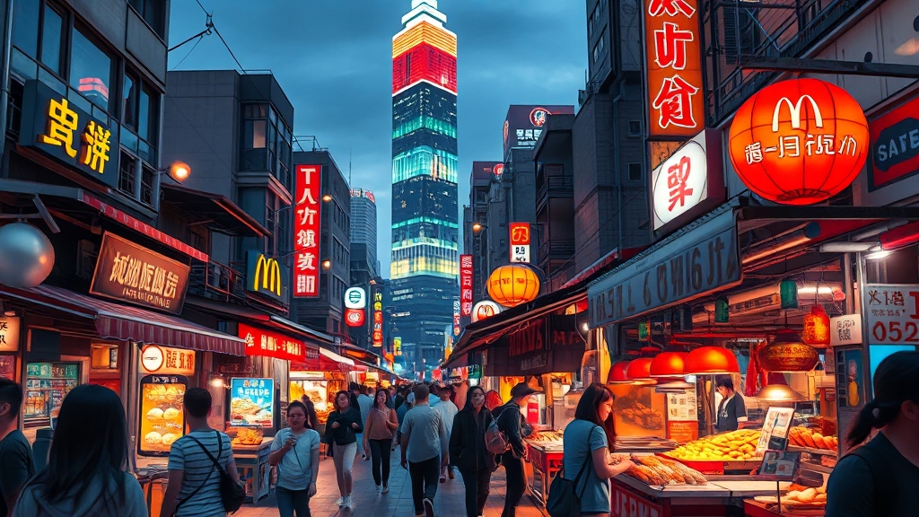 타이베이 시내 탐험 (realistic 스타일)