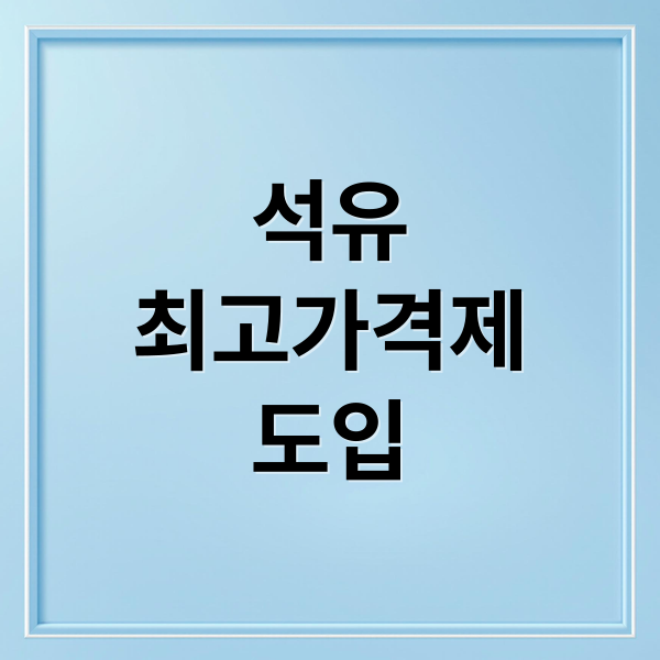 석유
최고가격제
도입 (석유 최고가격제 기름값)