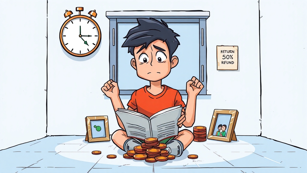 중도 해지, 신중하게 결정하세요! (cartoon 스타일)