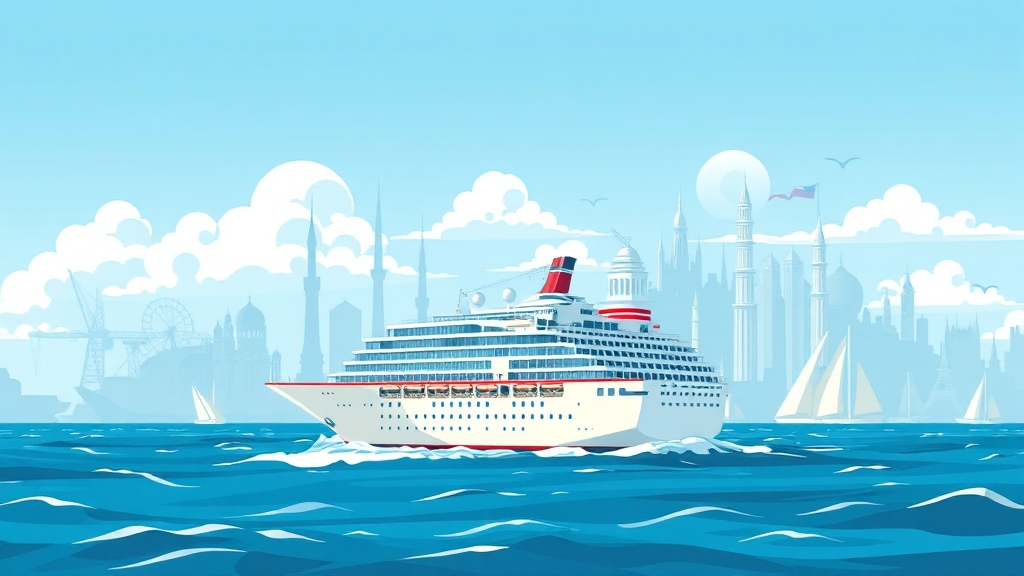 크루즈 여행 지역별 특징 (illustration 스타일)