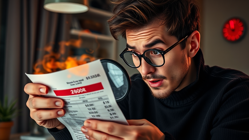 난방비 과다 청구, 원인은? (realistic 스타일)