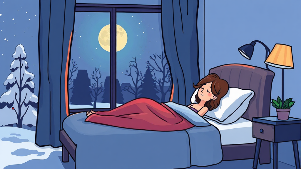 수면 방해 요인 피하기 (cartoon 스타일)