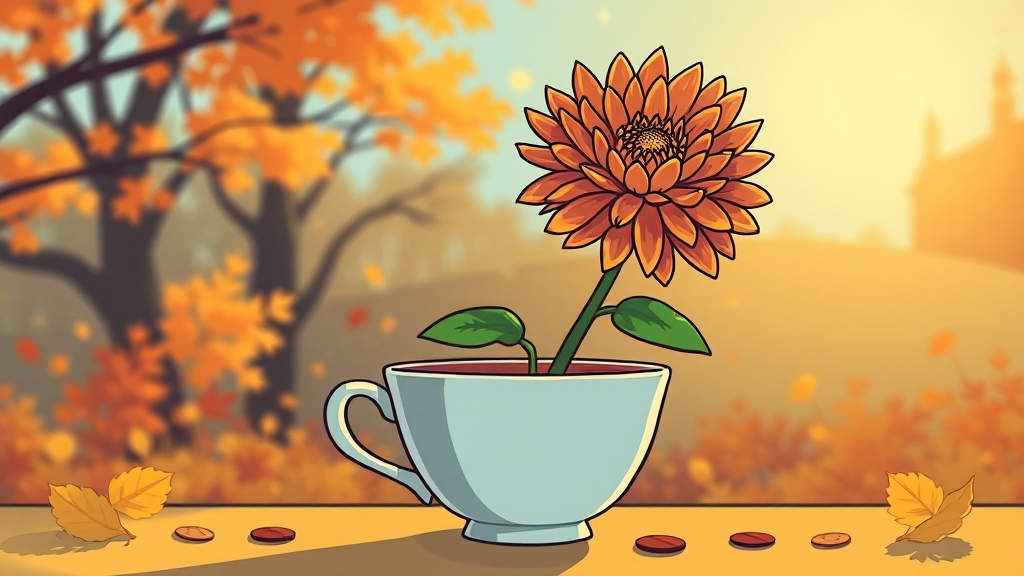 국화차 선택 시 고려사항 (cartoon 스타일)