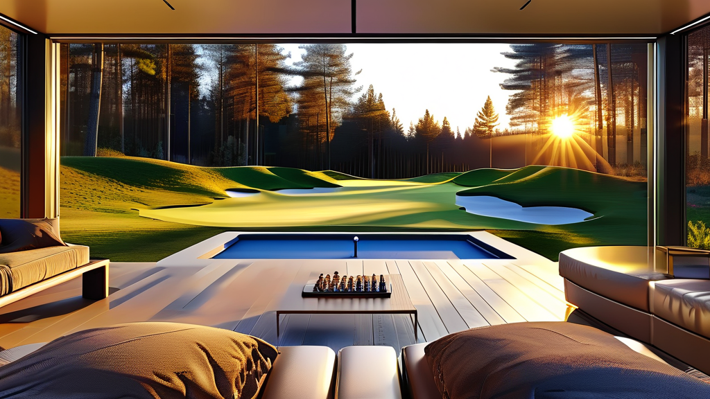 편안한 휴식을 위한 숙소 및 부대시설 (realistic 스타일)