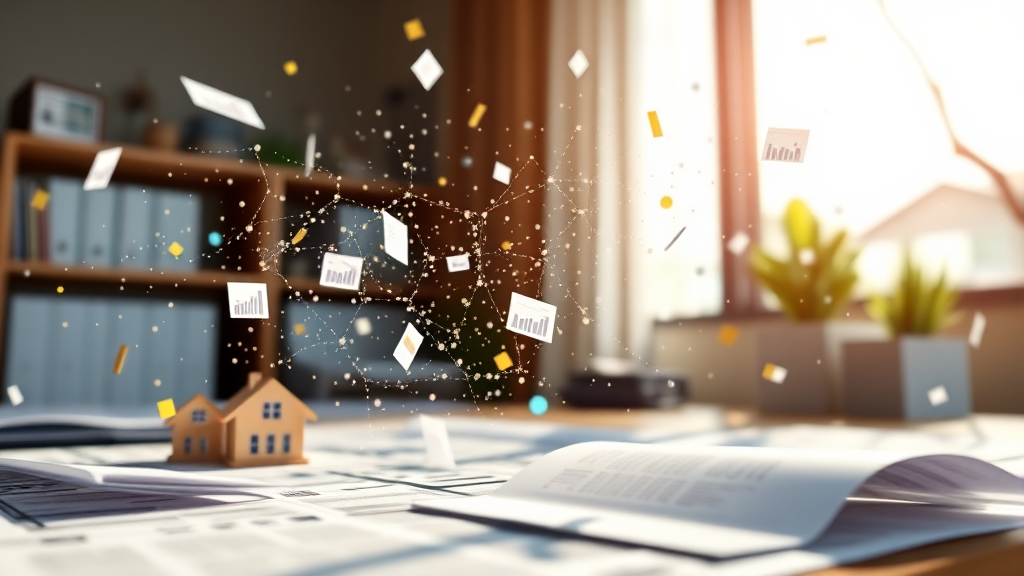 통합 대출 조회, 한눈에 확인! (realistic 스타일)