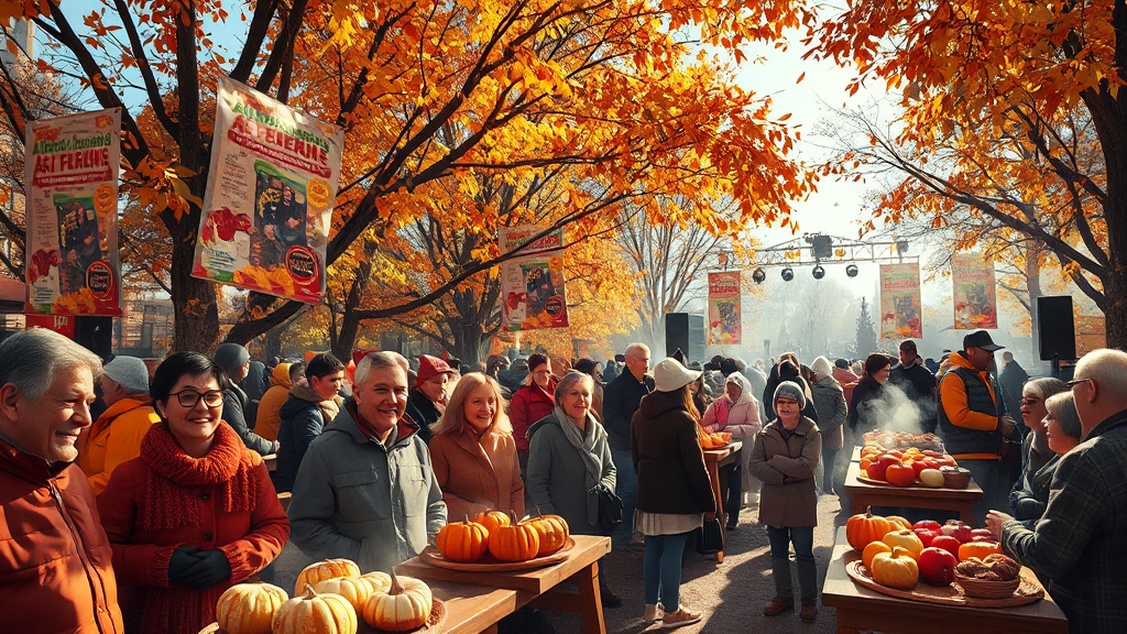 가을 축제, 어디로 갈까? (realistic 스타일)