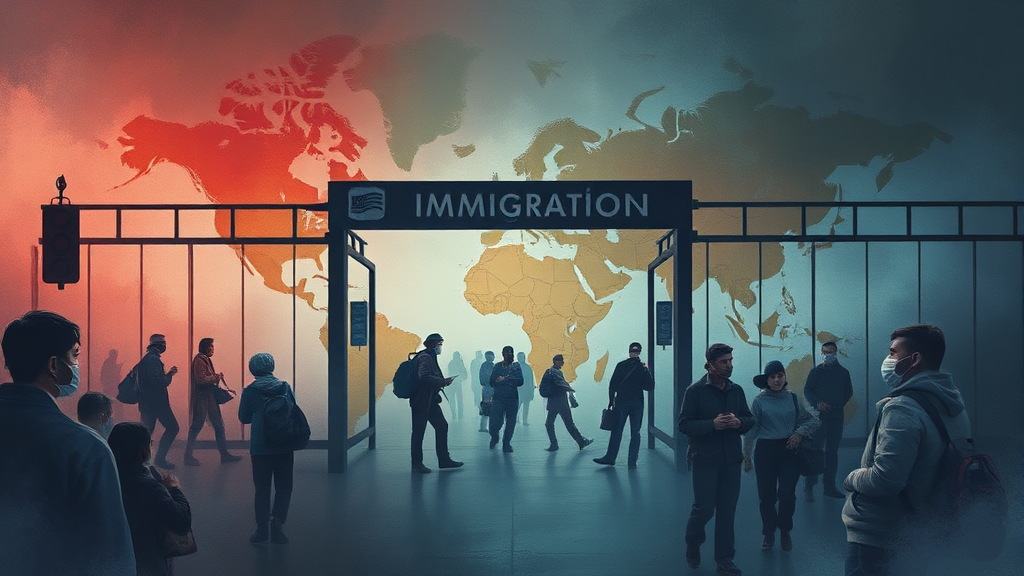 이민 정지, 누구에게 적용될까요? (watercolor 스타일)