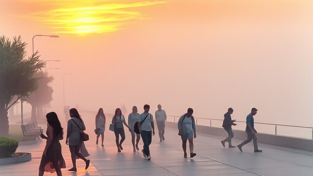 기상 특보 및 주의사항 (watercolor 스타일)