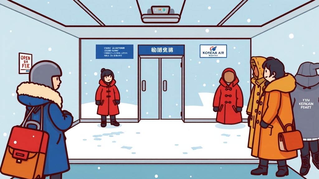 대한항공 코트룸 서비스 (cartoon 스타일)