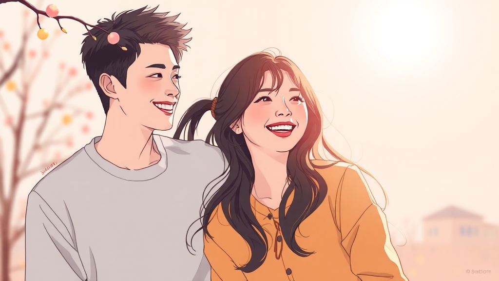 김우빈과 수지의 케미 (illustration 스타일)