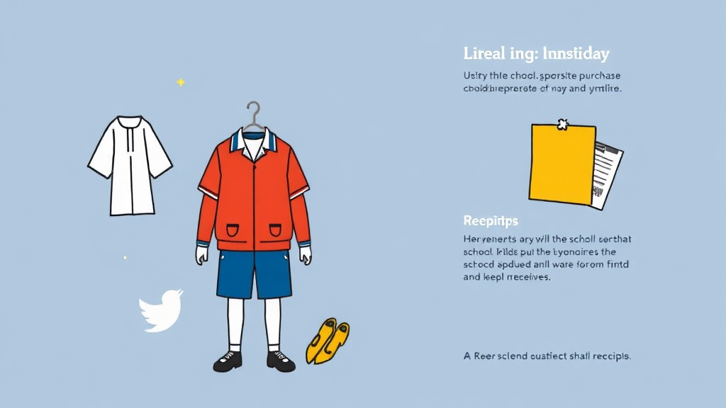 교복 구매 시 유의사항 및 추가 팁 (illustration 스타일)