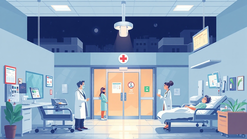 24시간 내과, 어디까지 진료 가능할까? (illustration 스타일)