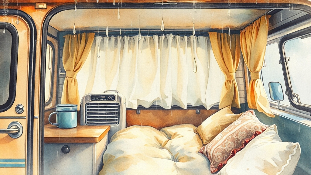 캠핑카 습기, 어떻게 잡을까? (watercolor 스타일)