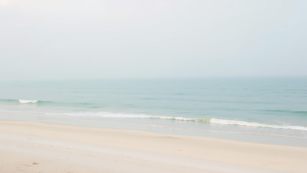 신지명사십리 해수욕장: 바다의 치유력을 경험하는 곳 (watercolor 스타일)