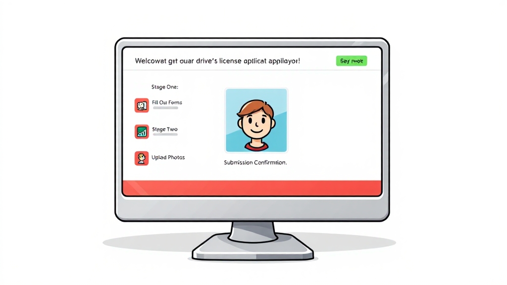 온라인 신청, 이렇게 하세요! (cartoon 스타일)