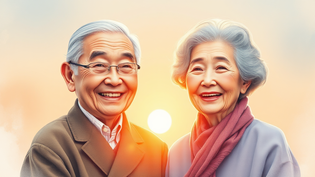 든든한 노후, 경남도민연금과 함께! (watercolor 스타일)