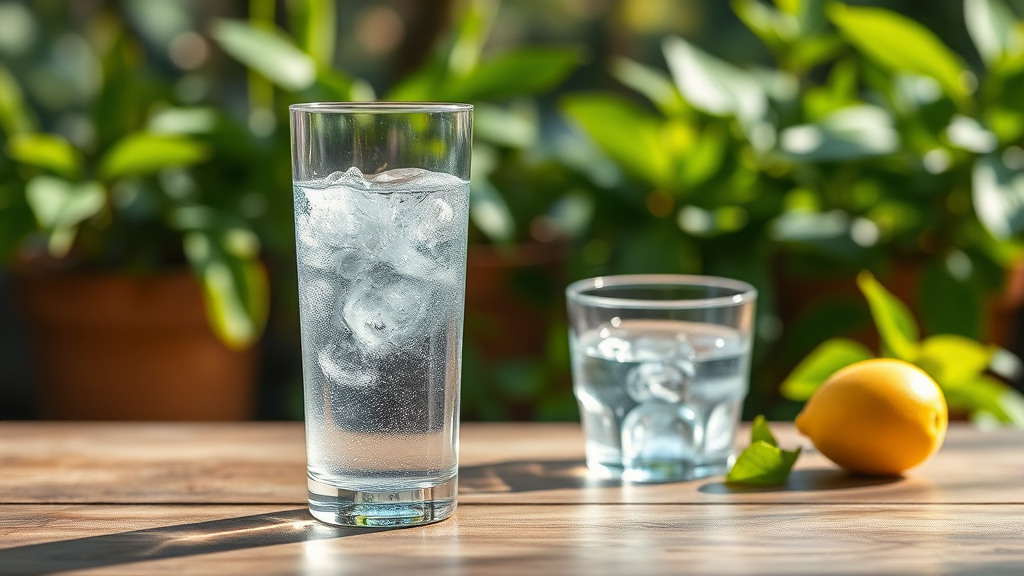 건강한 습관, 알칼리수와 함께 시작하기 (realistic 스타일)