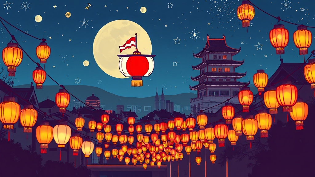 유등의 아름다움 (cartoon 스타일)