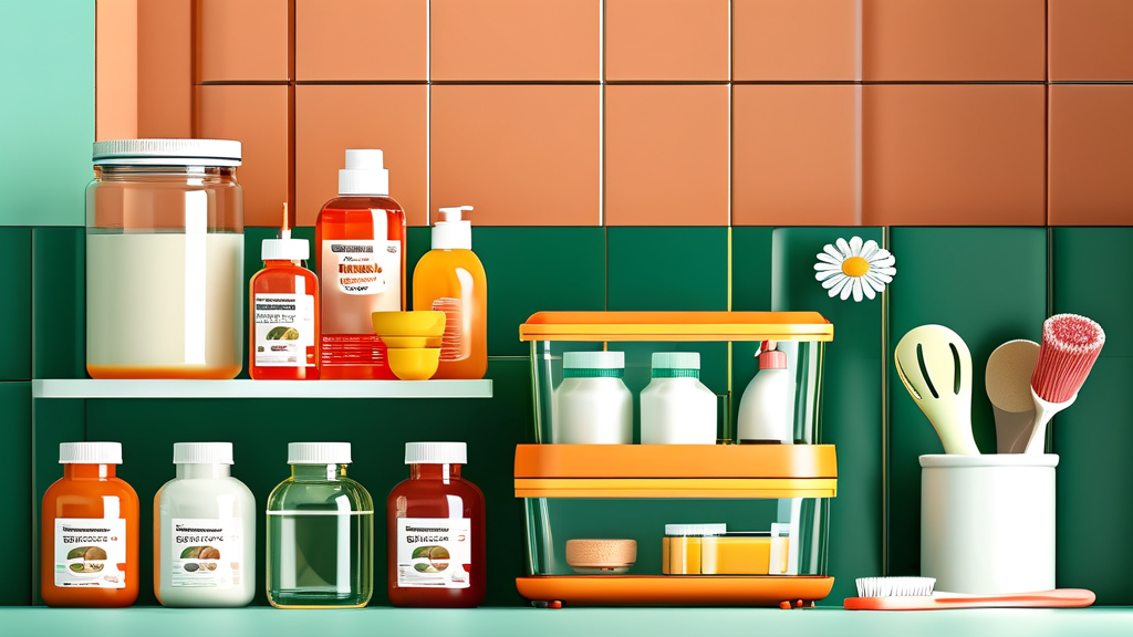 주방 & 욕실 필수템: 정리와 청소를 한 번에! (illustration 스타일)
