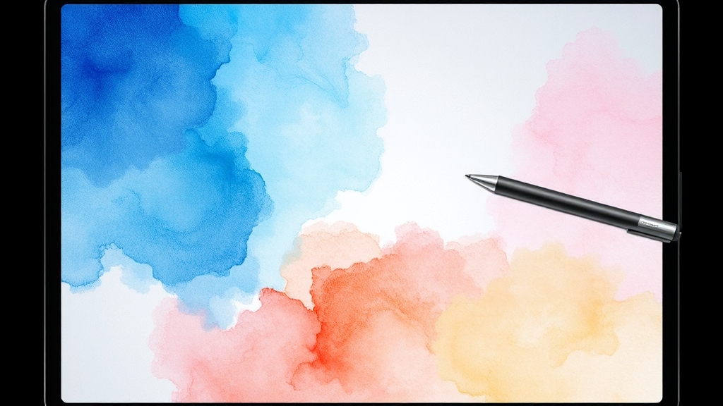 S펜 필압 성능: 이전 모델과 비교 (watercolor 스타일)