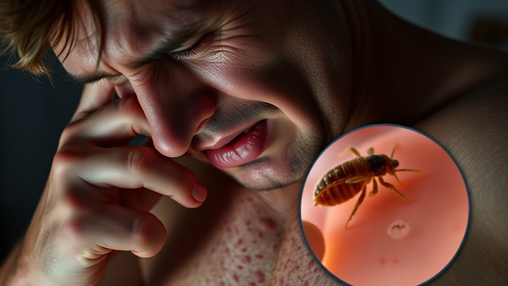 사면발이, 어떤 증상이 나타날까? (realistic 스타일)