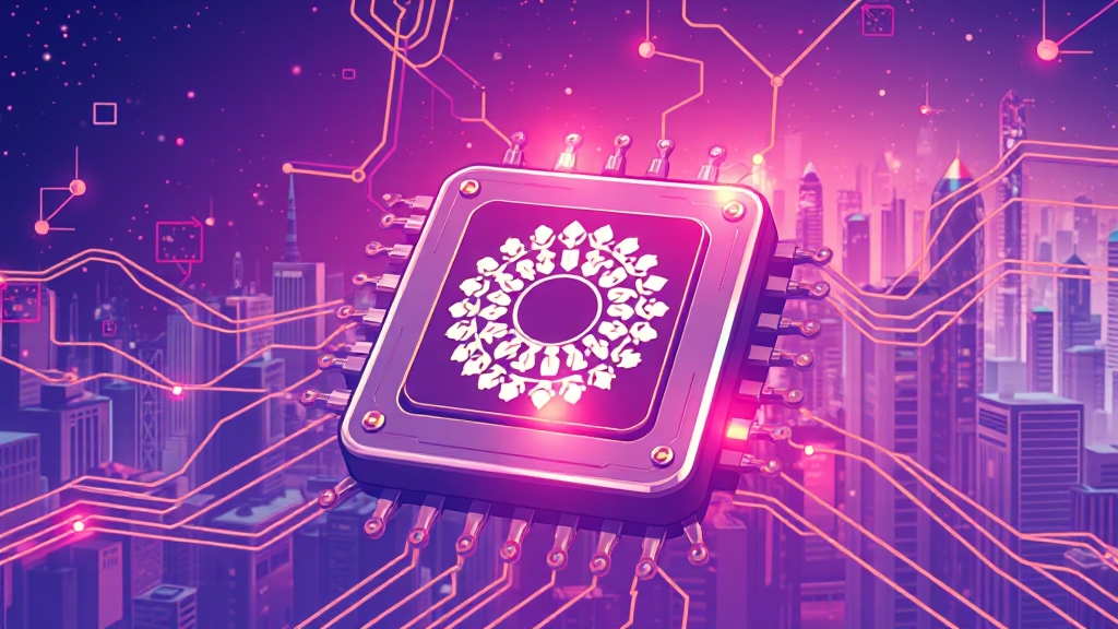 정부 지원 정책, AI 칩 자립화 노력 (illustration 스타일)