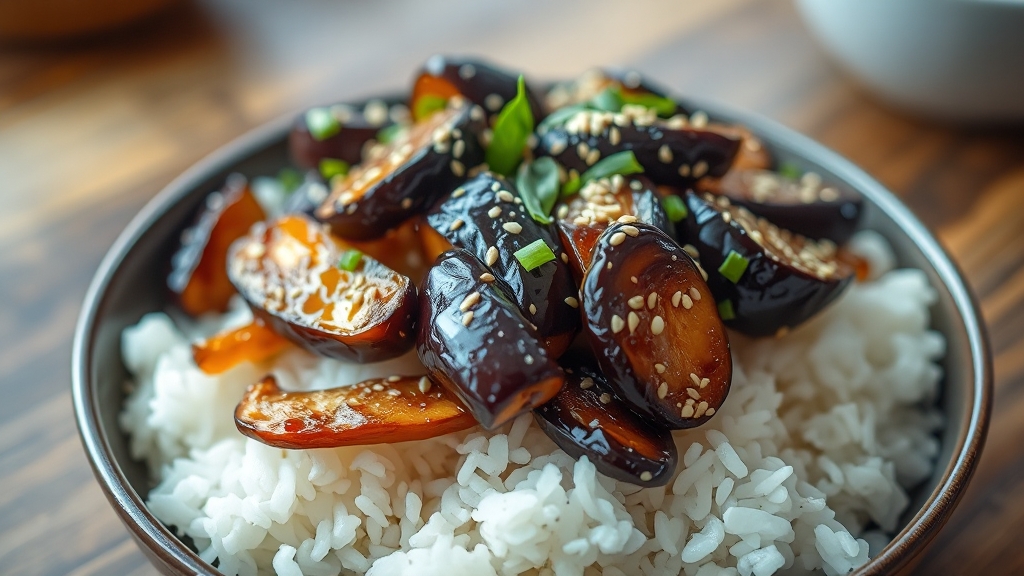 맛있게 즐기는 가지볶음 (realistic 스타일)