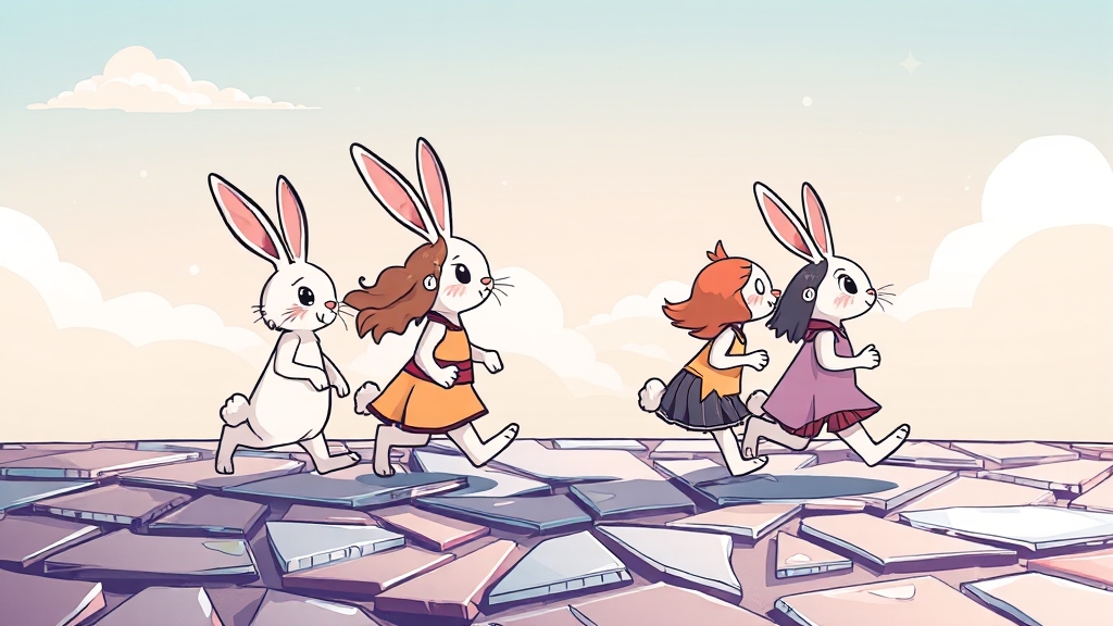 하이브-어도어 분쟁과 미래 (cartoon 스타일)