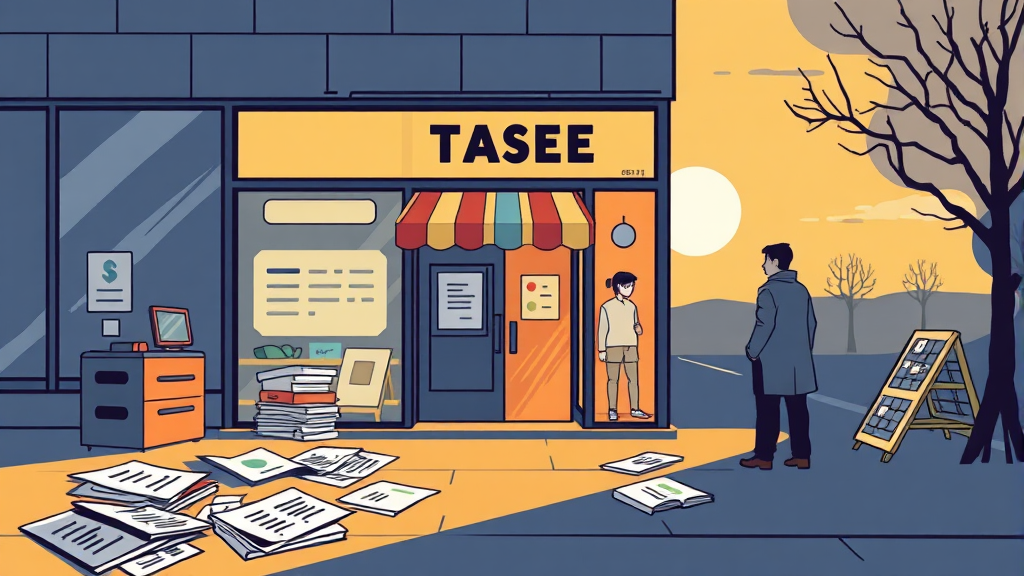 폐업 후 세금 신고, 잊지 마세요! (illustration 스타일)