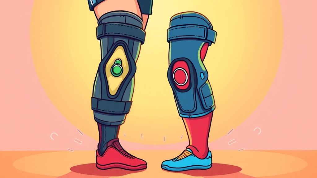 슬개건 보호대 & 맥스 비교 (cartoon 스타일)