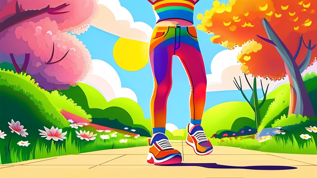 화사한 봄 코디, 에뜨와 7부 팬츠로 완성하기 (cartoon 스타일)