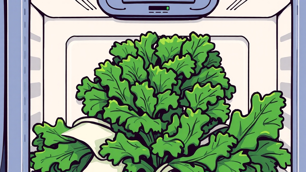 컬리케일, 신선하게 보관하는 방법 (cartoon 스타일)