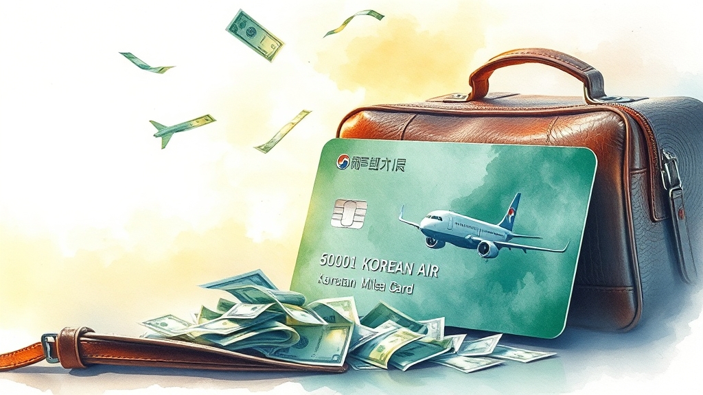 마일리지 카드, 적립부터 활용까지 (watercolor 스타일)